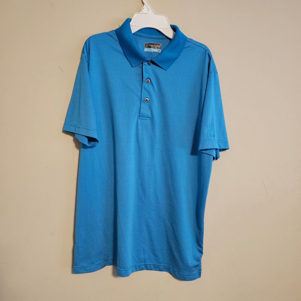 PGA Tour Brand Golf Teal Polo Shirt sz Men Medium